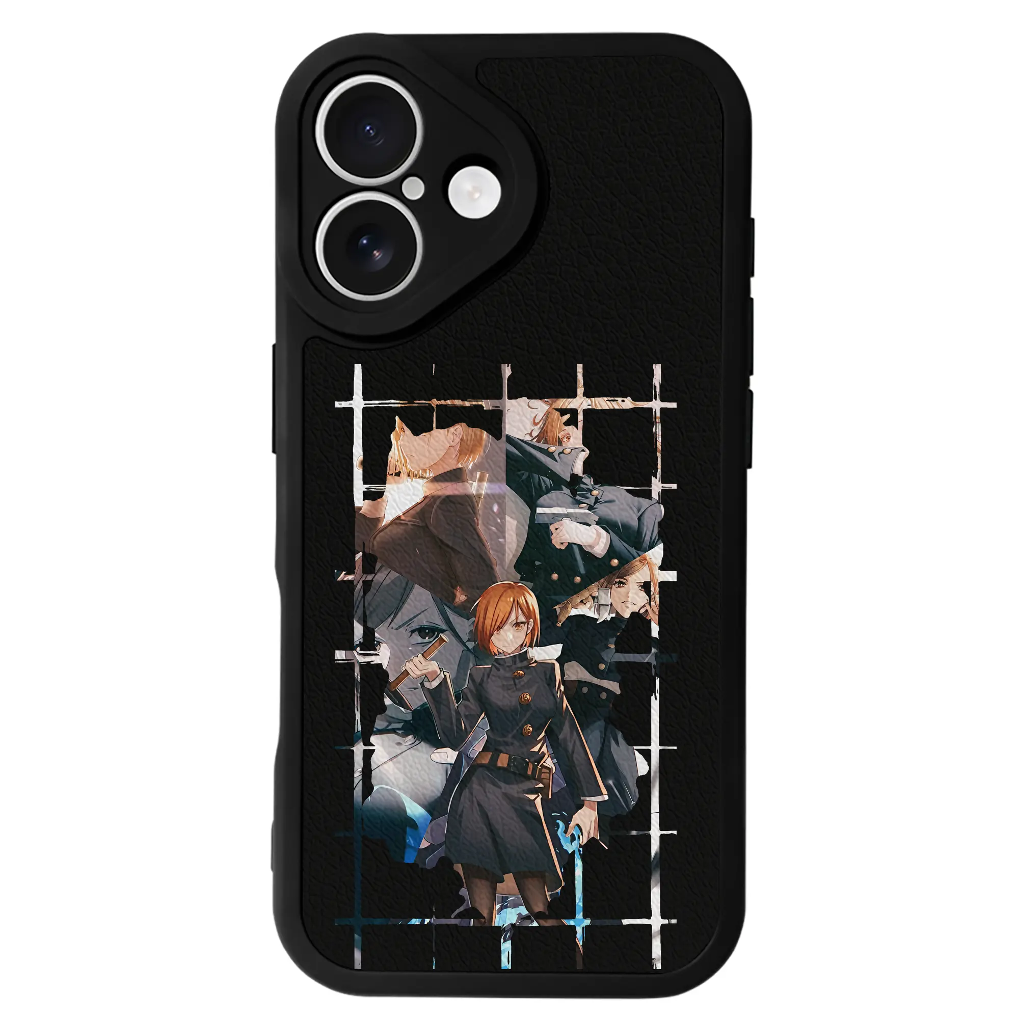 呪術廻戦 グッズ,釘崎 野薔薇 - IPhone 16シリーズ対応 ・ シリコンスマホケース ・ レザー調 ・ 高精度フィット ・ 耐衝撃 ・ ワイヤレス充電対応 ・ 精密カット